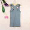 Damen Baumwoll Racerback Tanktop Hochelastisch Figurbetont Slim Fit Rückenfrei Lässig Urban Style Übergröße Layering Essential Innen- und Oberbekleidung