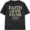 QJQ Boy's Graphic Tees Faith Over Fear T Shirt Number Short Sleeve Vintage Soft Acid Wash Summer Trend Tops