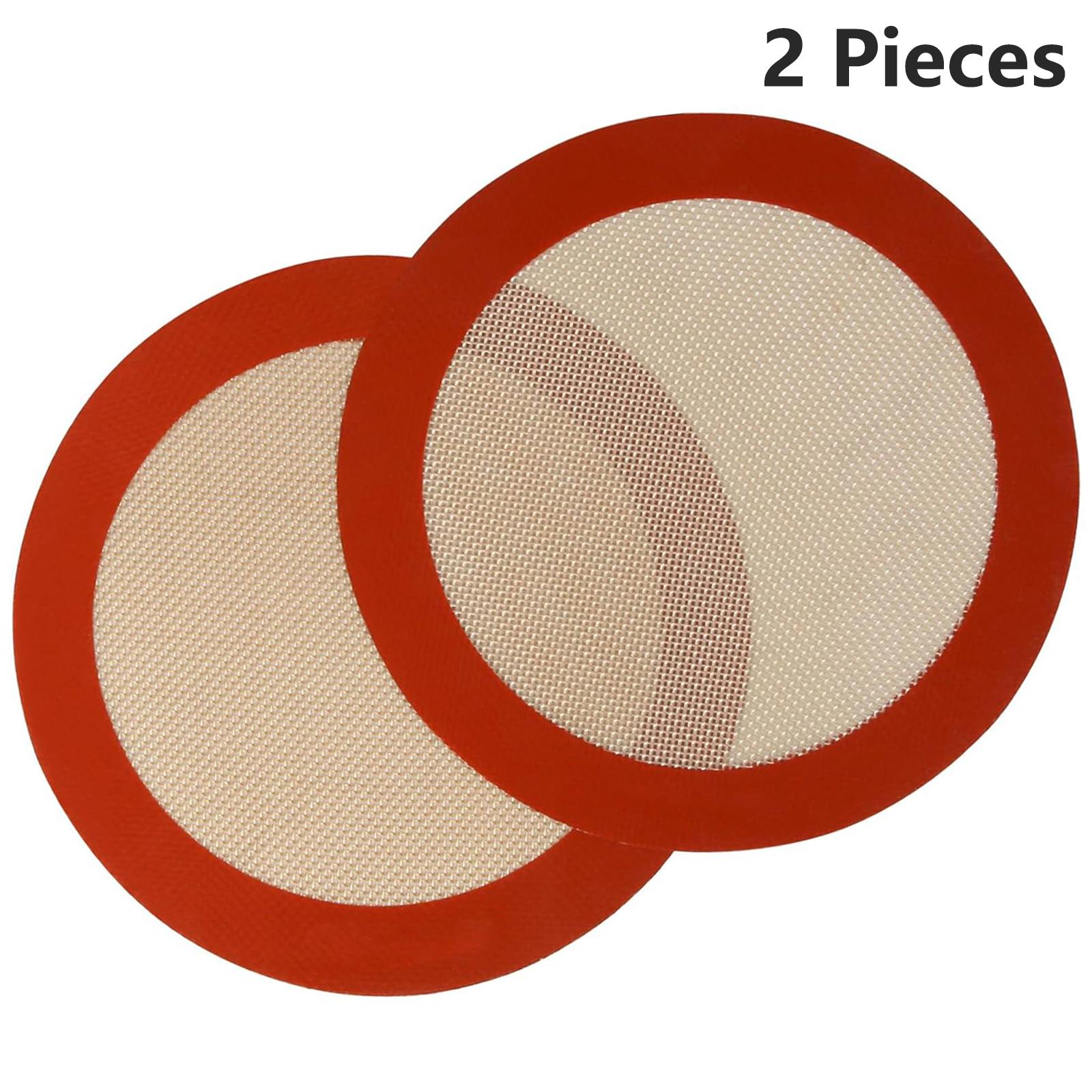 

1/ 2PCS Round Silicone Baking Mat, Non-Stick Reusable Sheet Liners for Air Fryer, Oven, Baking Pans for Cake/Pizza/Pastry/Cookie