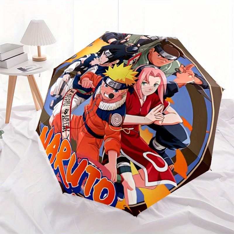 1pc Naruto Characters Automatic Folding Umbrella with 8-Rib Compact & Lightweight Design, Self-Opening/ Closing, 067