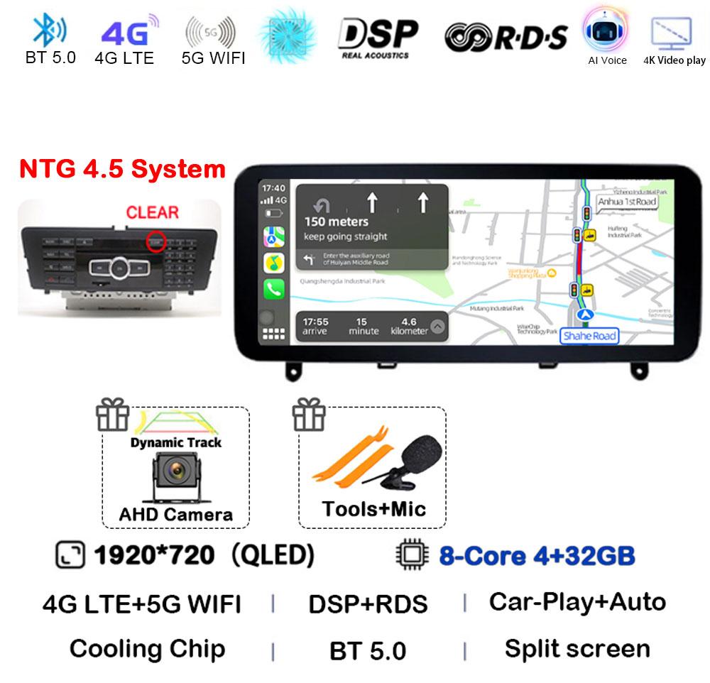 

Android 14 CarPlay для Mercedes Benz C Class W204 C200 C300 2008 2009 2010 2011 2012 GPS автомобильный радиоприемник мультимедийный плеер стерео WIFI