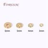 3mm-6mm Flat Spacer Beads 18K Gold Plated Brass Metal Beads Separators For Bracelets Accessories DIY Jewelry Making Supplies