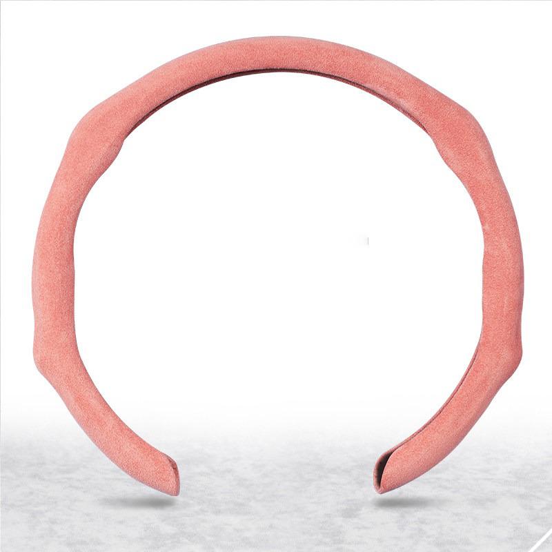 Car Universal 38cm NAPPA Car Steering Wheel Cover Suede Non-slip Card Cover Auto Steering Wheel Handle Booster Protective Cover