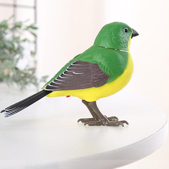 Elektronisches Simulations-Vogelspielzeug mit 3 Standfüßen, Geräusch- und Bewegungsaktivierung