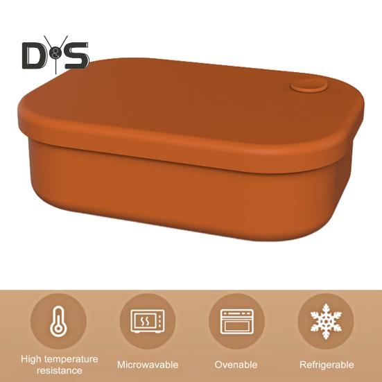 Silicone Lunch Box with Multi-compartments Leak-Proof BPA Free Food Storage Container Microwave/Oven/Freezer Safe Bento Box for Work Travel Picnic