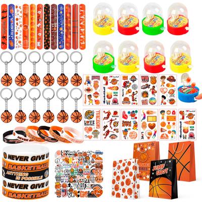 Recuerdos de fiesta de baloncesto, 122 piezas, recuerdos de fiesta de cumpleaños de baloncesto, bolsas de regalo para fiesta de baloncesto, pulseras de bofetada, pegatinas, etc.