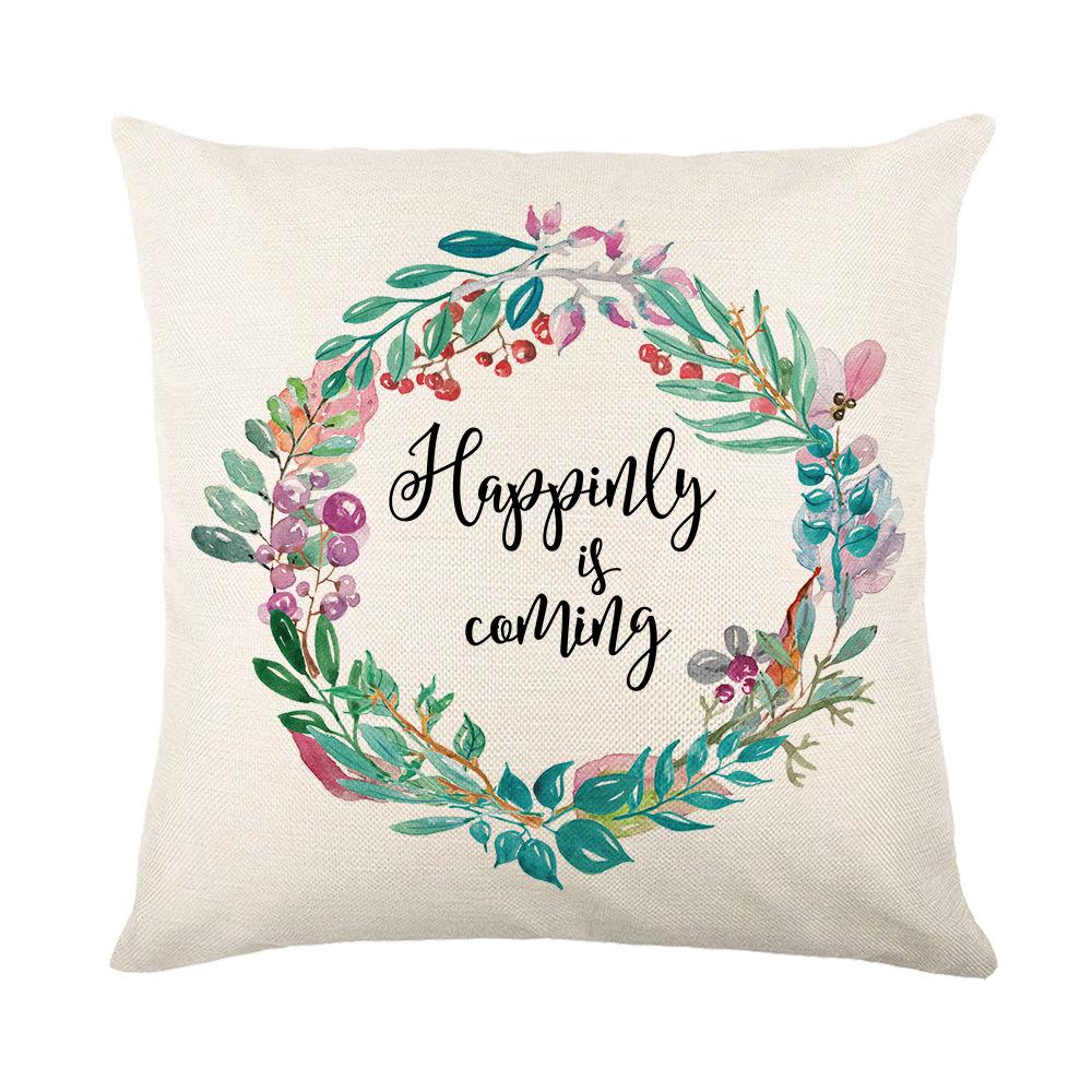 Pillow New Spring Home Decoration Printed Cushion Cover Sofa Cushion Cushion Pillow Cover