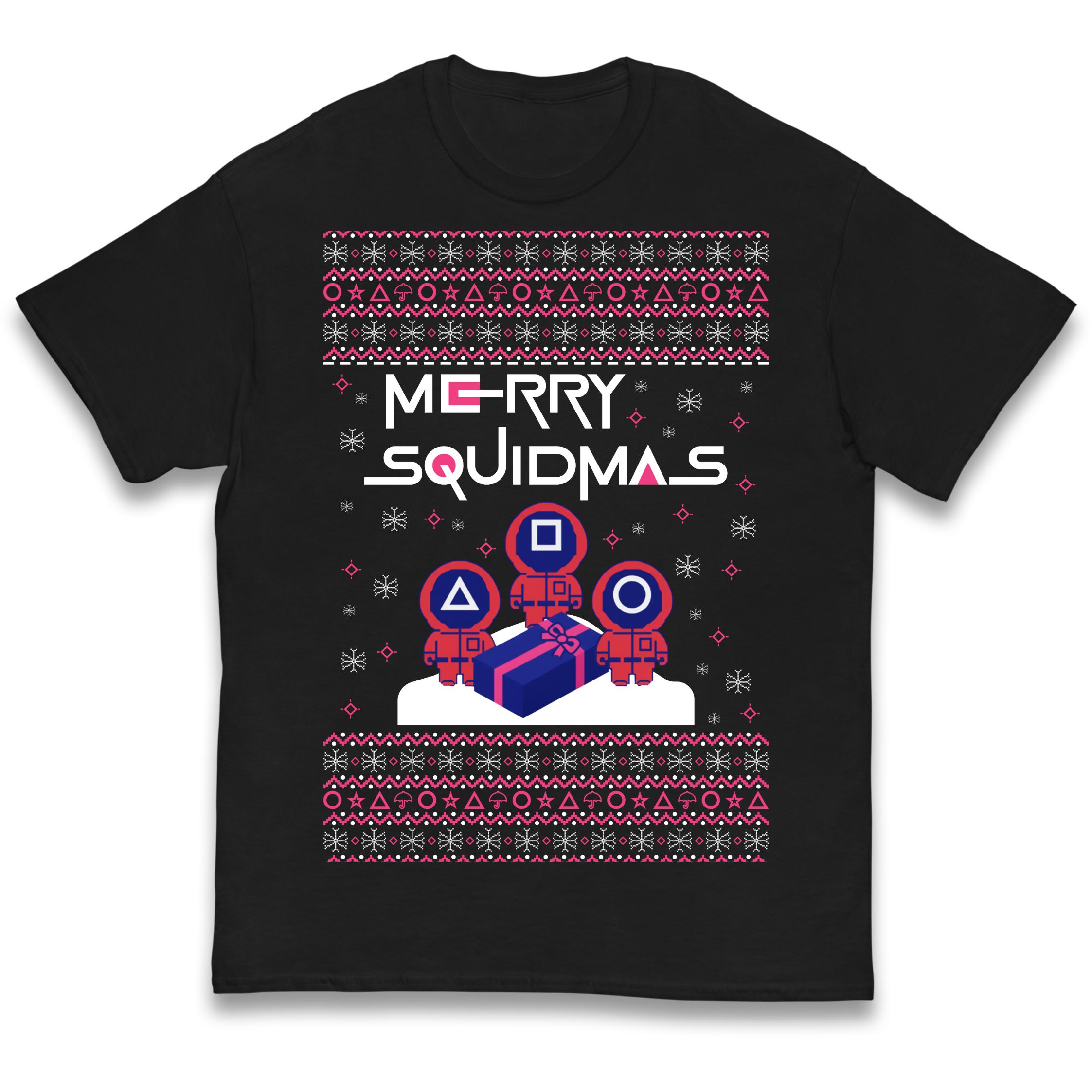 Squid Games Merry Squidmas Christmas Kids T Shirt 100