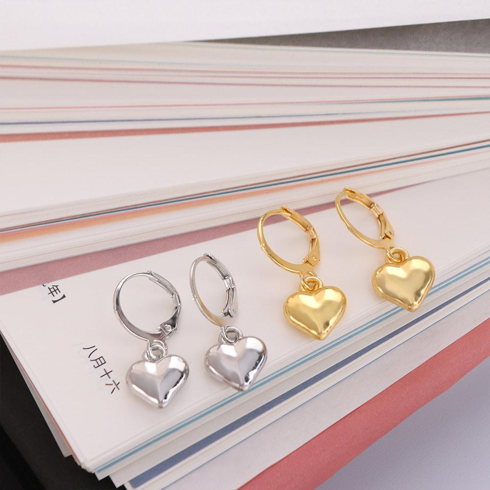 Minimalist Dangle Drop Earrings Fashion Ear Cuff Casual Heart-Shaped Earrings Gift