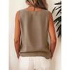 Damen Boho Locker Übergröße Diagonal Knopf Ärmellos Hemd Tanktop