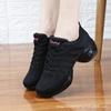 Four seasons mesh breathable square dancing shoes soft sole light yoga fitness shoes jumping shoes jazz dance shoes new