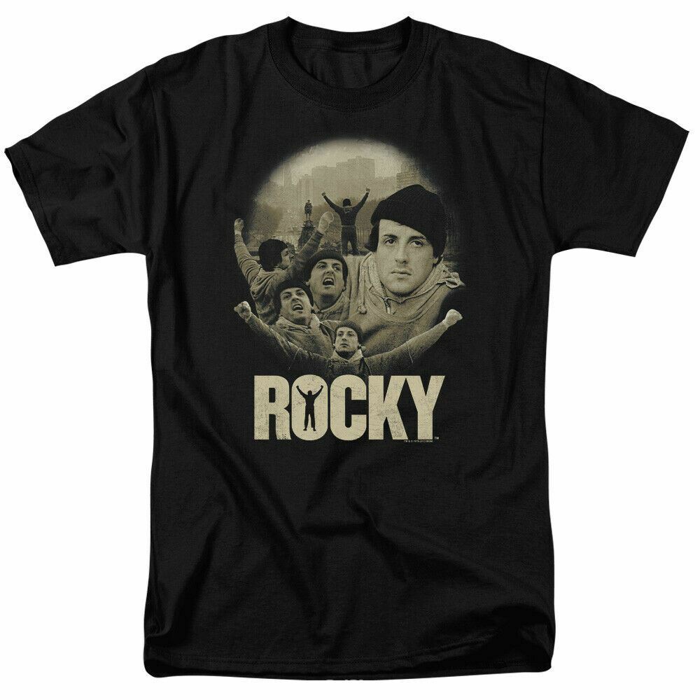 26 Rocky Feeling Strong T Shirt Mens Licensed Boxing Movie Tee Balboa Creed Black Unisex T-Shirt XXXL