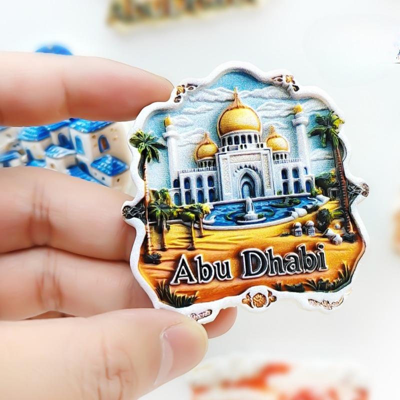 Abu Dhabi Fridge Stickers Middle East Travel Souvenirs The United Arab Emirates Fridge Magnets Home Decoration Wedding Gifts