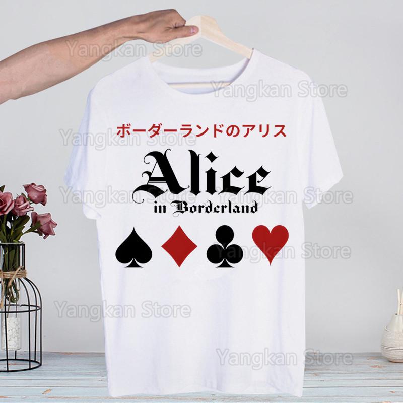 

Alice In Borderland Usagi Arisu Kuina Chishiya T shirts Fashion Men And Women Tops T-shirt Short Sleeve Unisex Tshirt 4XL