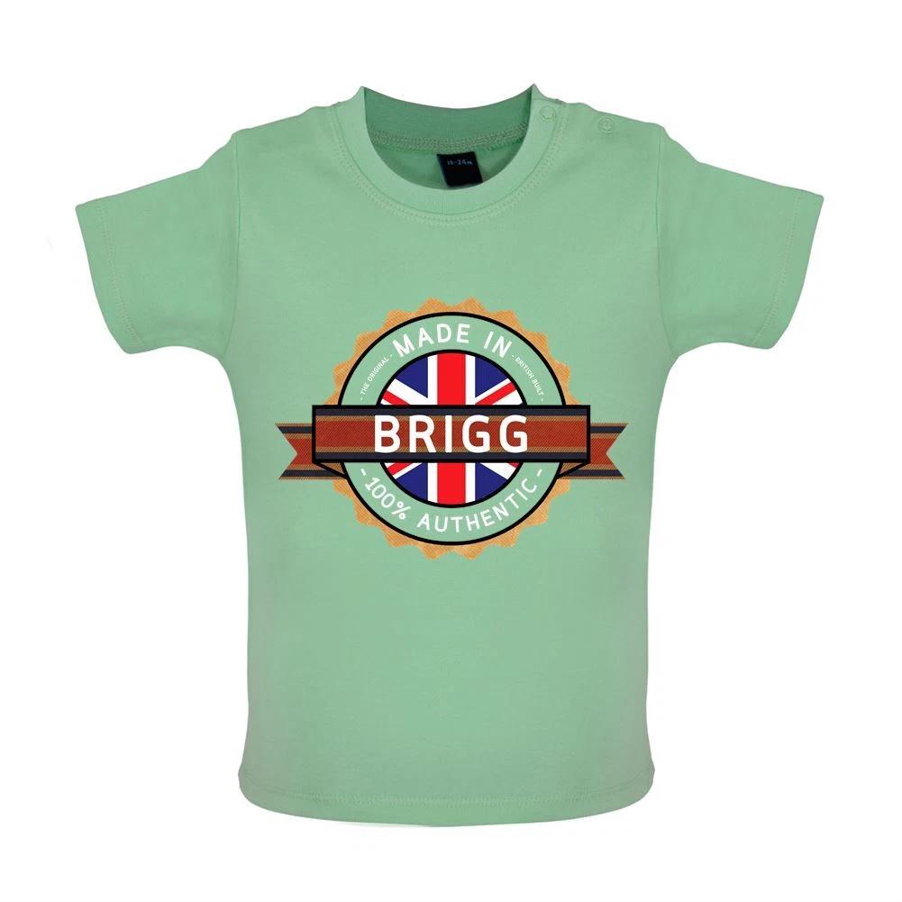 Made In BRIGG - Baby Kids Boys Girls Unisex T-Shirt / Babygrow - Town City Village Born Love Live 130