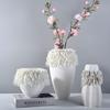 Modern Minimalistisk 3D Vit Keramisk Vas: Elegant Vardagsrumsdekoration och Exklusiv Blomkruka