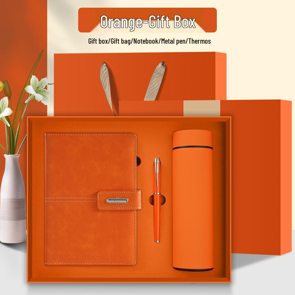 Custom Business Gift Set: Notebook & Thermos Cup for Office Use