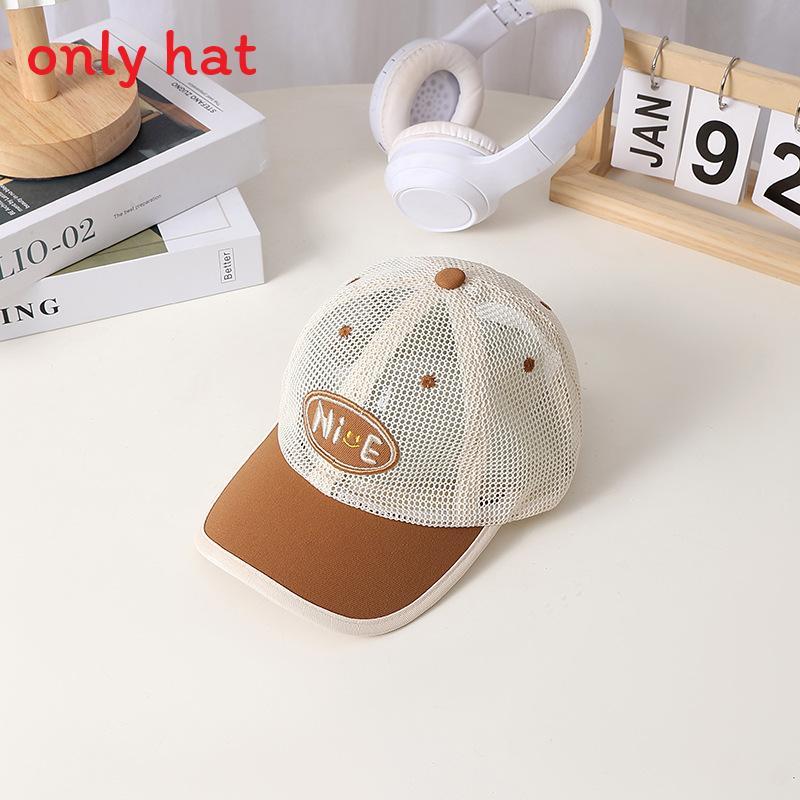 Summer Mesh Baseball Cap With Alphabet Letters For Kids Sun Protection And Breathability