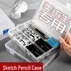 Mali Charcoal Pencil Case: Large Plastic Stationery Box for Art Students and Sketching