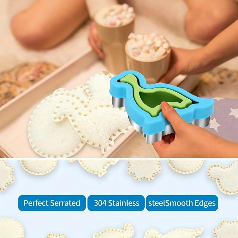DIY Sandwich Cutter And Sealer Set - Cookie Cutters For - Flower, Dinosaur, Circle Shapes - Back To School Lunch Box Essentials