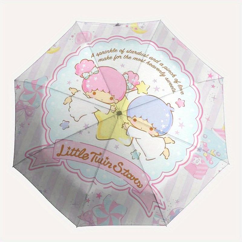 1pc Little Twin Stars Umbrella with Plastic Handle,Suitable for All Seasons Home Travel Outdoor UmbrellaSanlio334