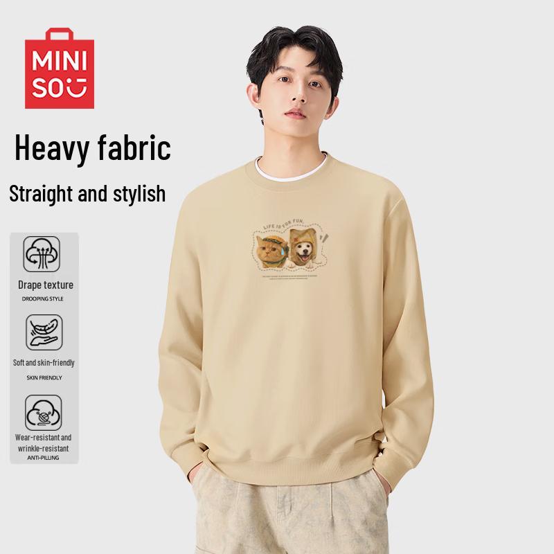 

MINISO Men s Loose-Fit Graphic Sweatshirt M