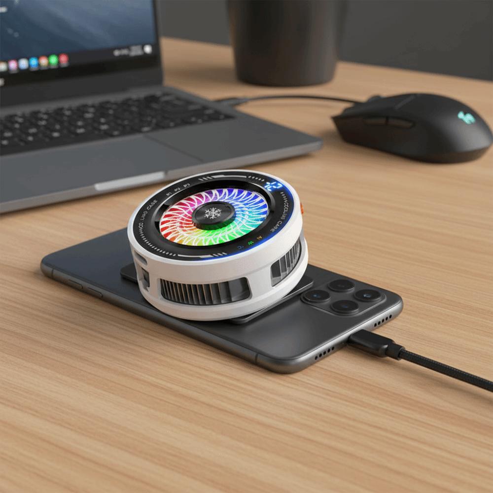 4 Modes AI Smart Temp Control Cooler Large Heat Dissipation Area Cellphone Radiator  Playing Game