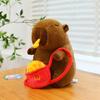 Backpack Cartoon Pibala Plush Toy Hamburger Capybara Doll Children Comfort Doll