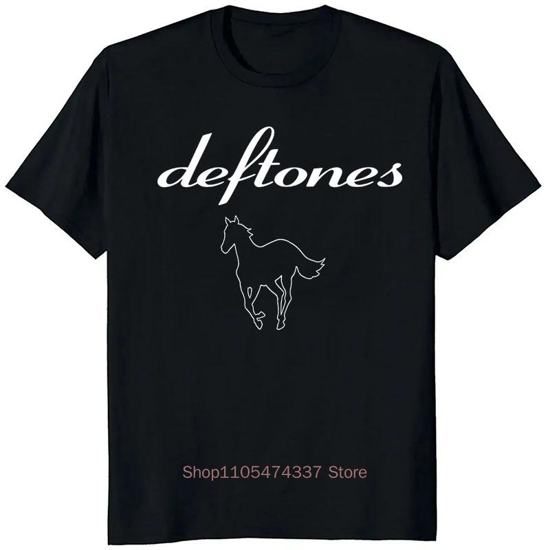 Deftones Graphic Print Tshirts For Unisex Summer Casual Fashion High Street Minimalist Tops Crew Neck Short Sleeve Cotton Tees