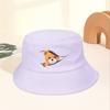Cute Cartoon Korean-Style Bucket Hat for Spring Summer Casual Outdoor Hiking Women Men Fashionable Breathable Sunshade Cap