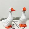 Ping An Cute Joy Duck White Goose Ornament Creative Birthday Gift Home Decoration Photo Prop Living Room Desktop Small Ornament
