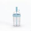 Tumbler with Straw Ribbed Lid and Reusable Cup Dome for Commuters,