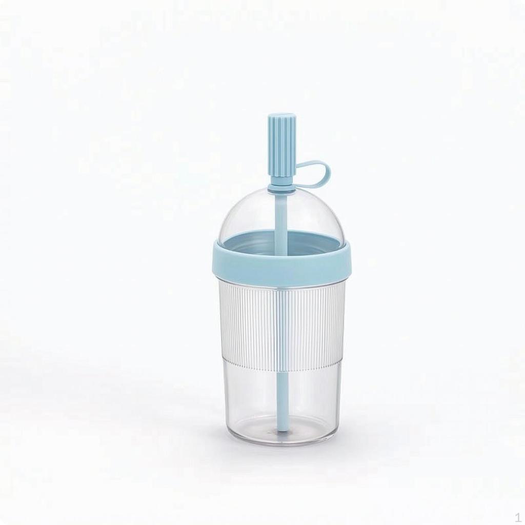Tumbler with Straw Ribbed Lid and Reusable Cup Dome for Commuters,