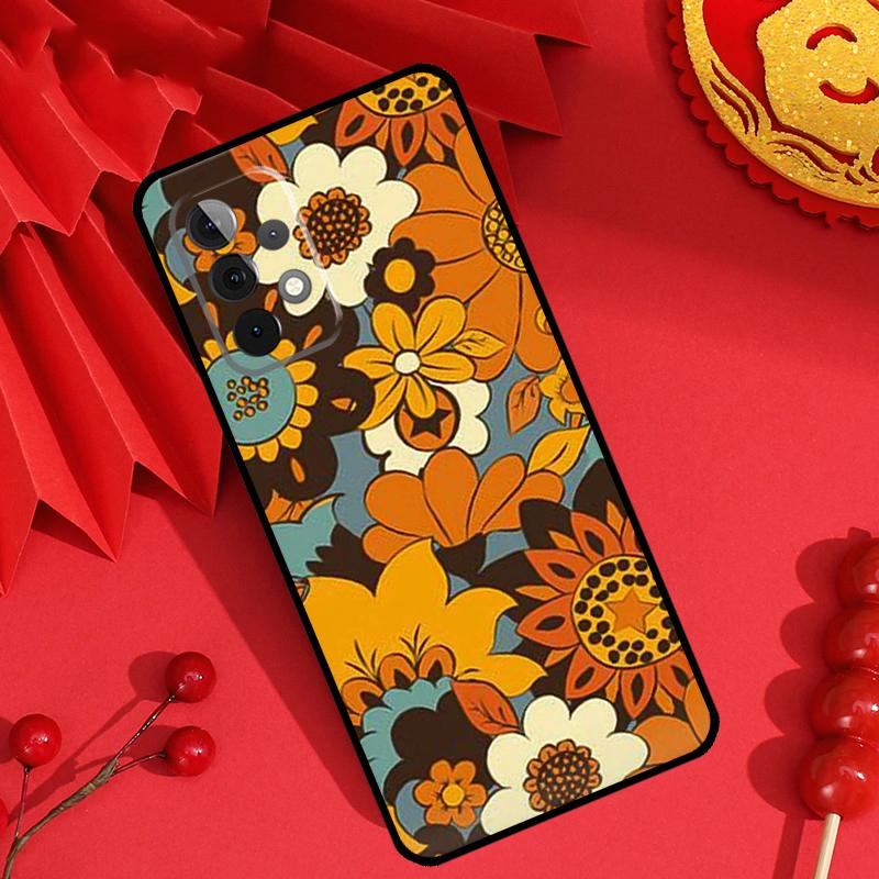 

70s hippie Psychedelic floral flowers Case For Samsung Galaxy M21 M31 M35 M12 M13 M14 M15 M16 M36 M56 M53 M32 M52 M55 M34 M54 Samsung M32 4G