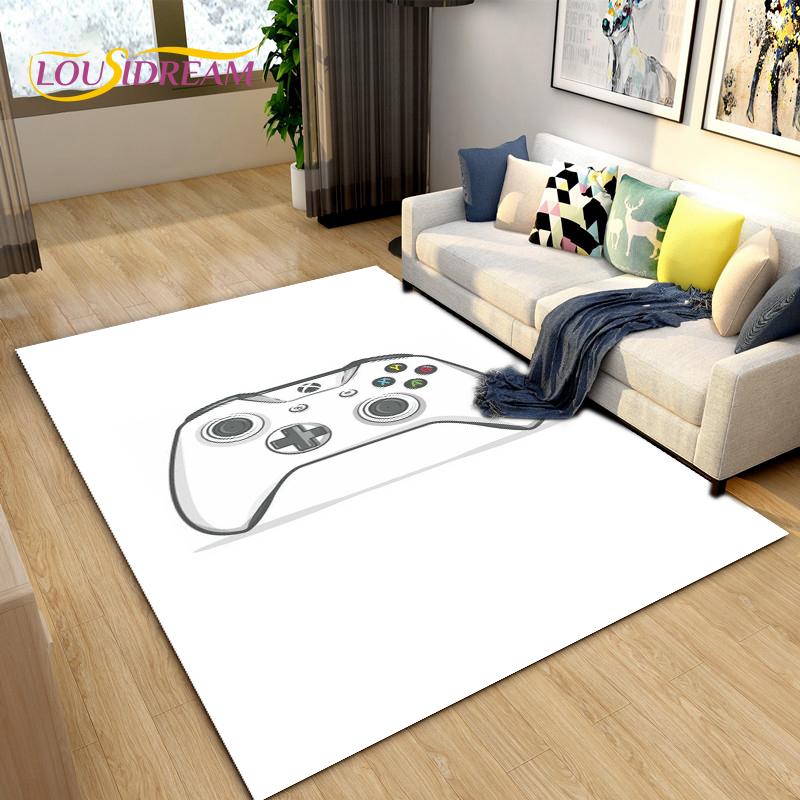 Cartoon Gamer Game Controller Area Rug Large,Carpets Rug for Living Room Children's Room,Kids Play Crawl Non-slip Floor Mat Gift