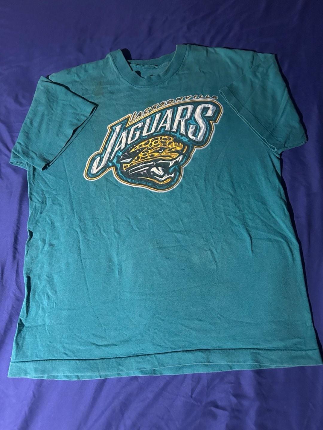 Vintage 90s Single Stitch Puff Jacksonville Jaguars NFL Graphic Size XL Unisex T-Shirt XXL