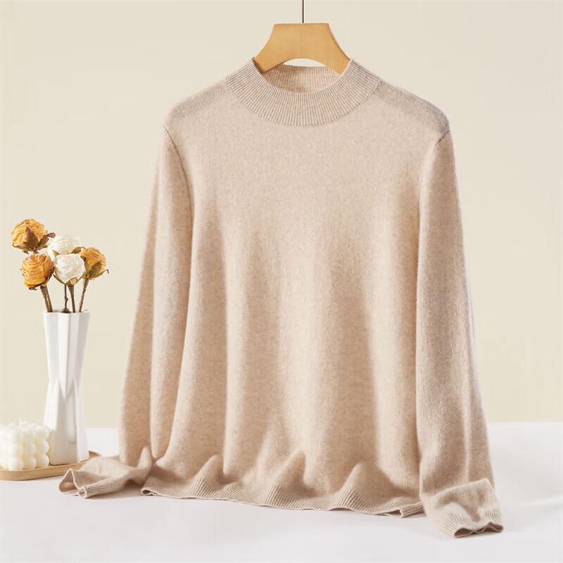 Jinjuan Women's 100% Cashmere Turtleneck Sweater