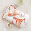 New European And American Special Fabric Water Pattern Swimsuit Women'S Swimsuit Strap-Up Sexy Bikini Set