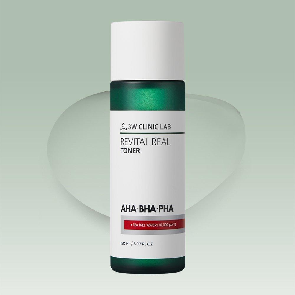 3W Clinic Lab Aha Baha Paha Revital Real Skin Care 5 Piece Set + Shopping Bag