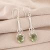 Green Amethyst Gemstone 925 Sterling Silver Jewelry Handmade Hook Earrings 1.76" EE-171-16