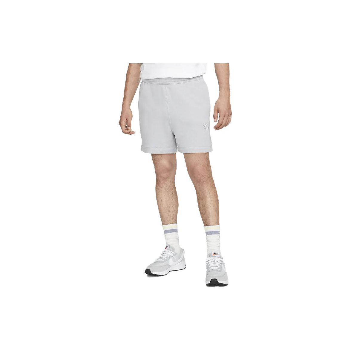 

Nike Solid Color Brand Logo Lace-Up Shorts Men shorts Gray DV9861-012 M