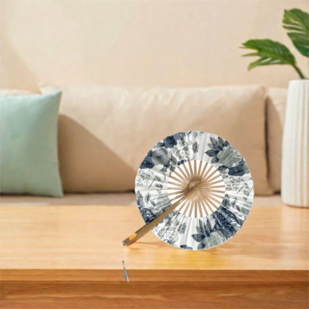 Exquisite Folding Hand Fan Round Hand Circular Fan Home Decor Windmill Fan  Wedding Party Decor