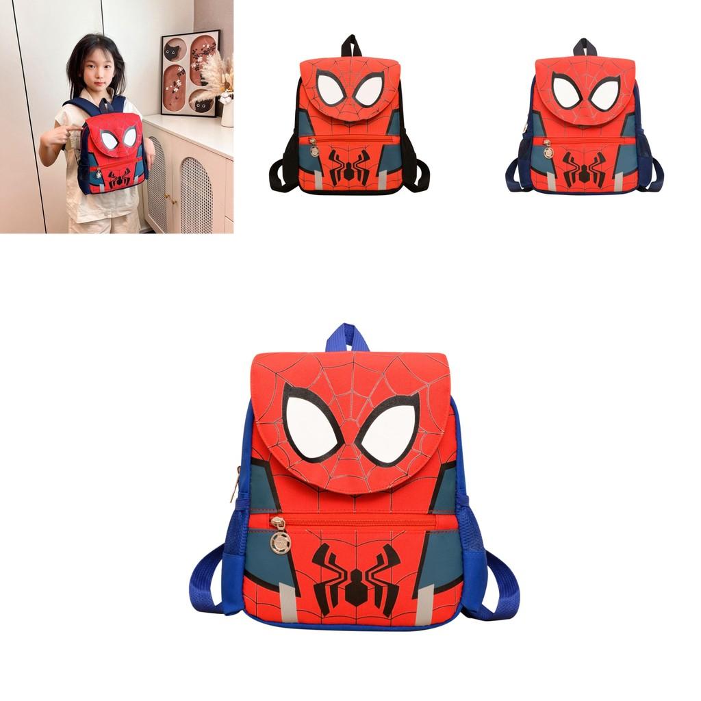 Cartoon Spider Man Pattern Kids Backpack With Breathable Oxford Fabric For Elementary School Students