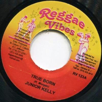 7inch Record JUNIOR KELLY / CANE JUICE - True Born / Lyrics Upright RV123 Reggae Vibes Jamaica Reggae, Ska & Dub Used
