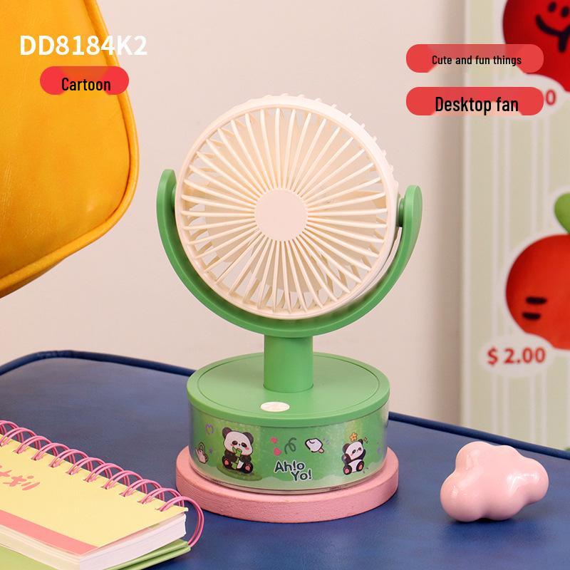 

2026 USB Rechargeable Cartoon Desktop Fan: Portable, Strong Wind, Ideal for Summer Office Use Factory/Wholesale/Export/Custom
