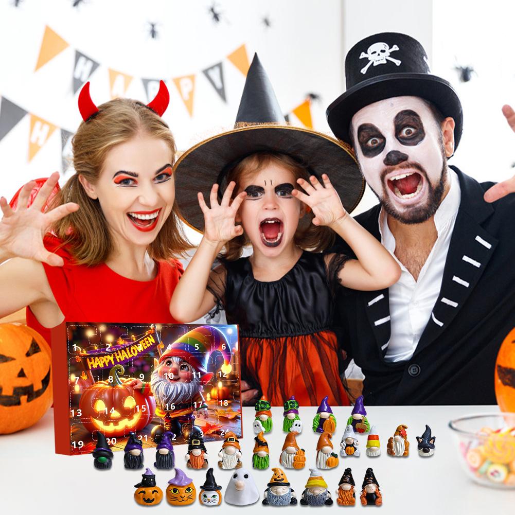 Halloween Gnome Toys Advent Calendar Gnome Figures Countdown Calendar Dwarf Dolls Calendar Gift Box Novelty Surprise Gift