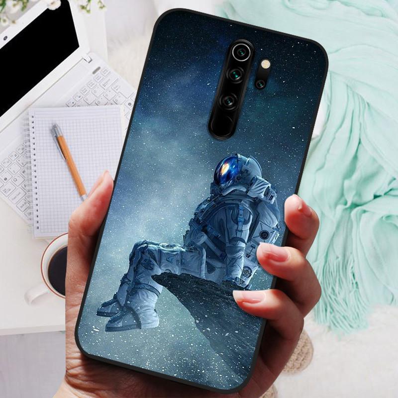 Phone Cover For Xiaomi Redmi Note 8 Pro Case Silicone Lovely Black Bumper Soft TPU Coque for Redmi Note8 Pro 8Pro Shells Fundas