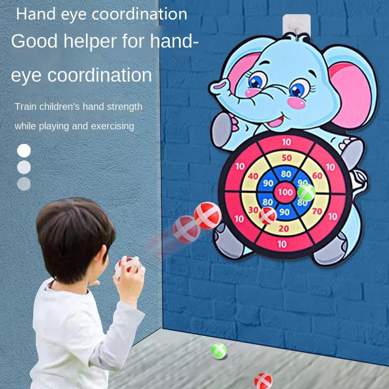 Montessori Throw Sport Shooting Target Sticky Ball Dartboard Basketball Board Games Educational Children Indoor Outdoor Game Toy