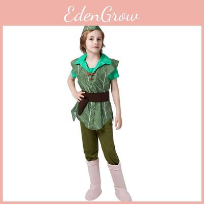 Kostým Petera Pana Děti Kluci Fantasy Hra na role Hrací sada z polyesterového materiálu Pro Halloweenské večírky