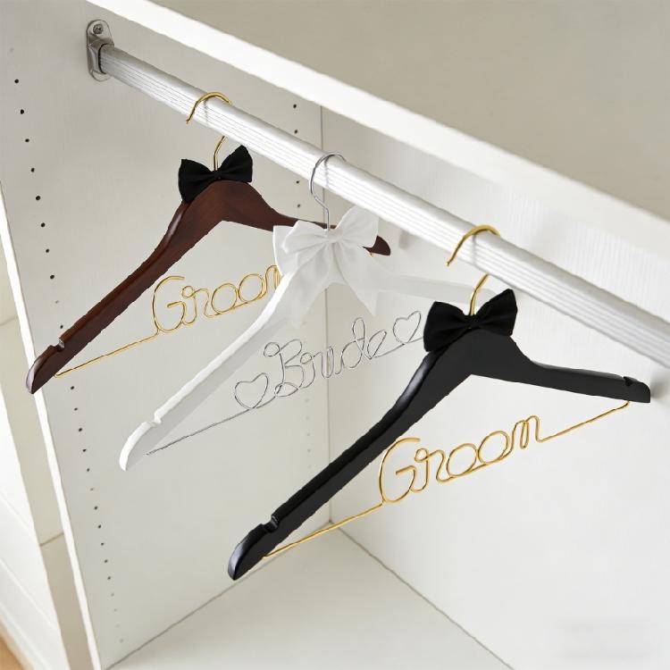 Solid Iron Hanger Engraved Bride Grooms Name Unique Wedding Bachelorette Party Decors